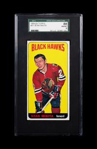 A 1964 Topps Stan Mikita Hockey Card No. 31 (SGC 88 NM-MT 8)