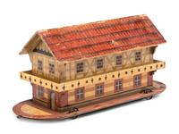 A Noah’s Ark Painted Wood Pull Toy