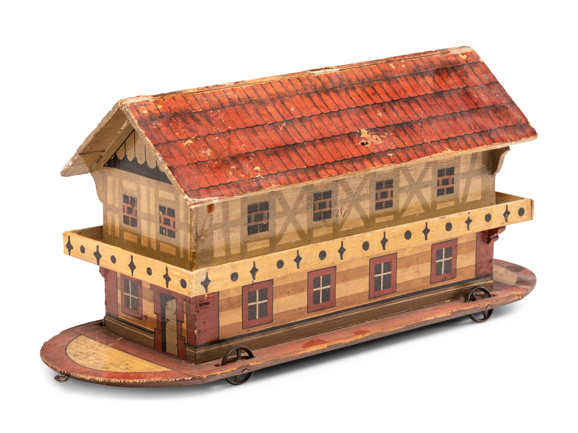 A Noah’s Ark Painted Wood Pull Toy