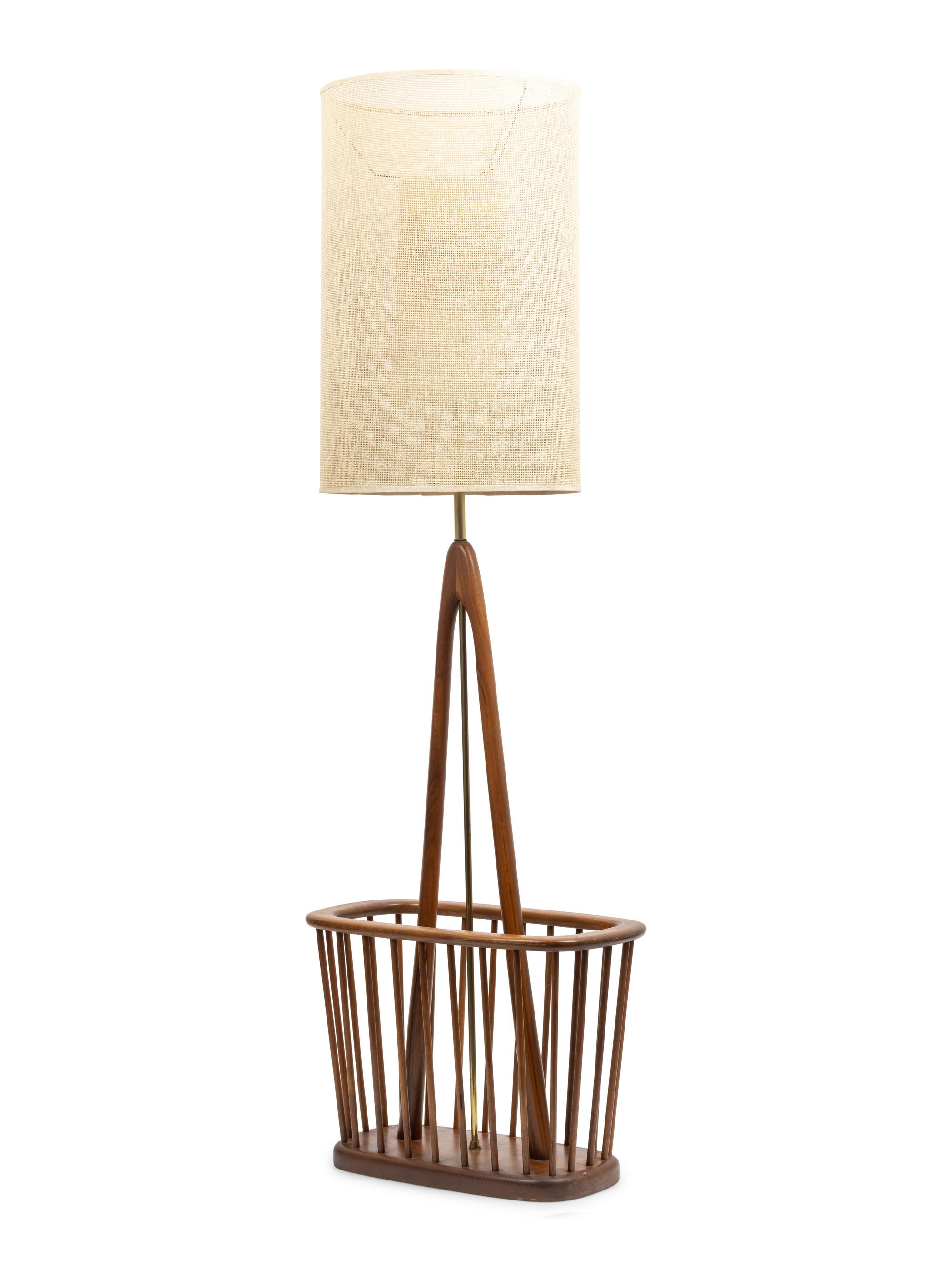 Floor Lamp with Magazine Rack