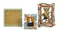 A Group of Three Jay Strongwater Jeweled and Enameled Easel Back Picture Frames Height of largest 8 1/8 x width 6 1/4 inches. — 20TH CENTURY
