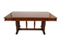 An English Renaissance Revival Carved Mahogany Library Table