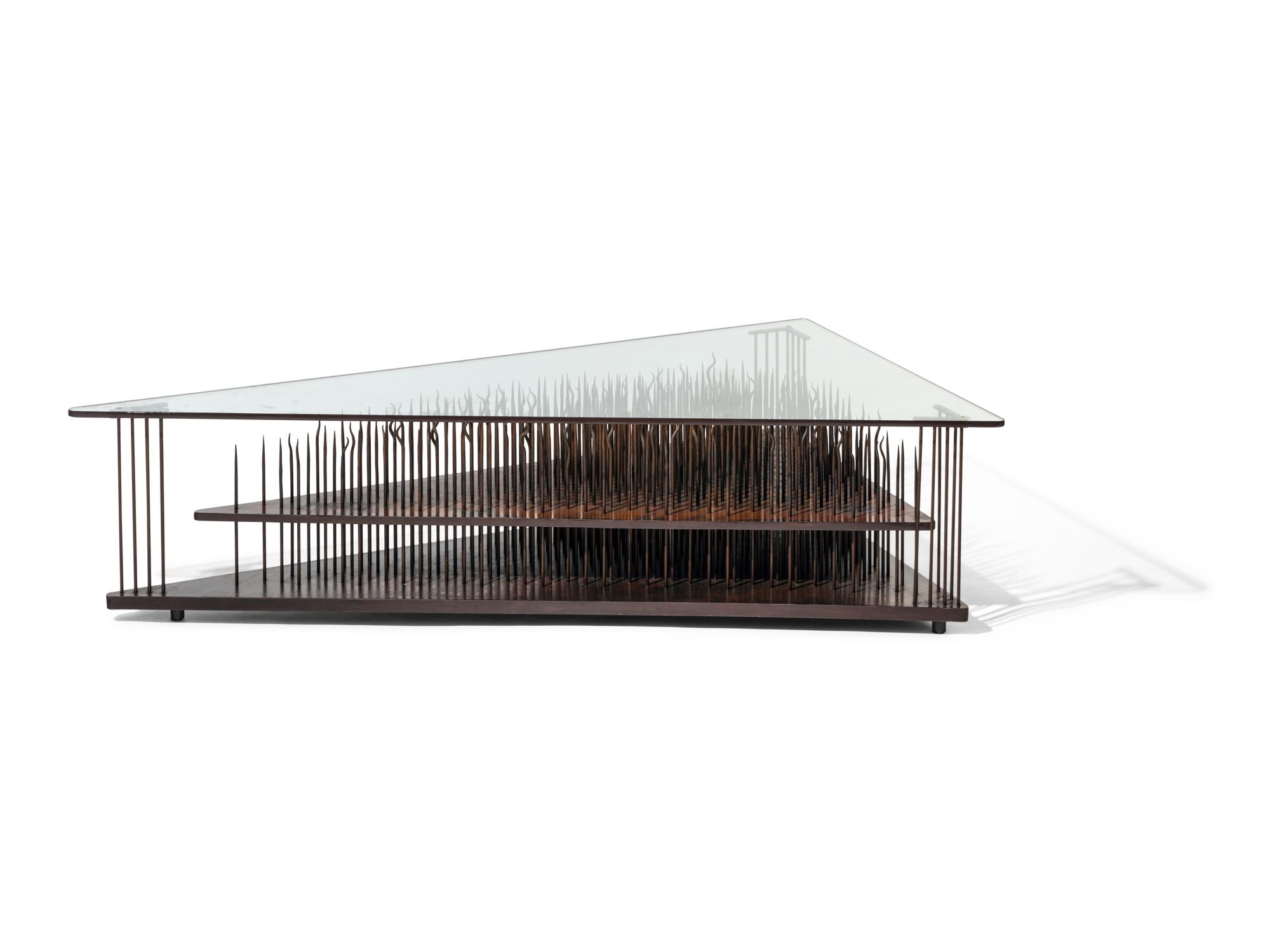 Brutalist Spiked Coffee Table, 1989