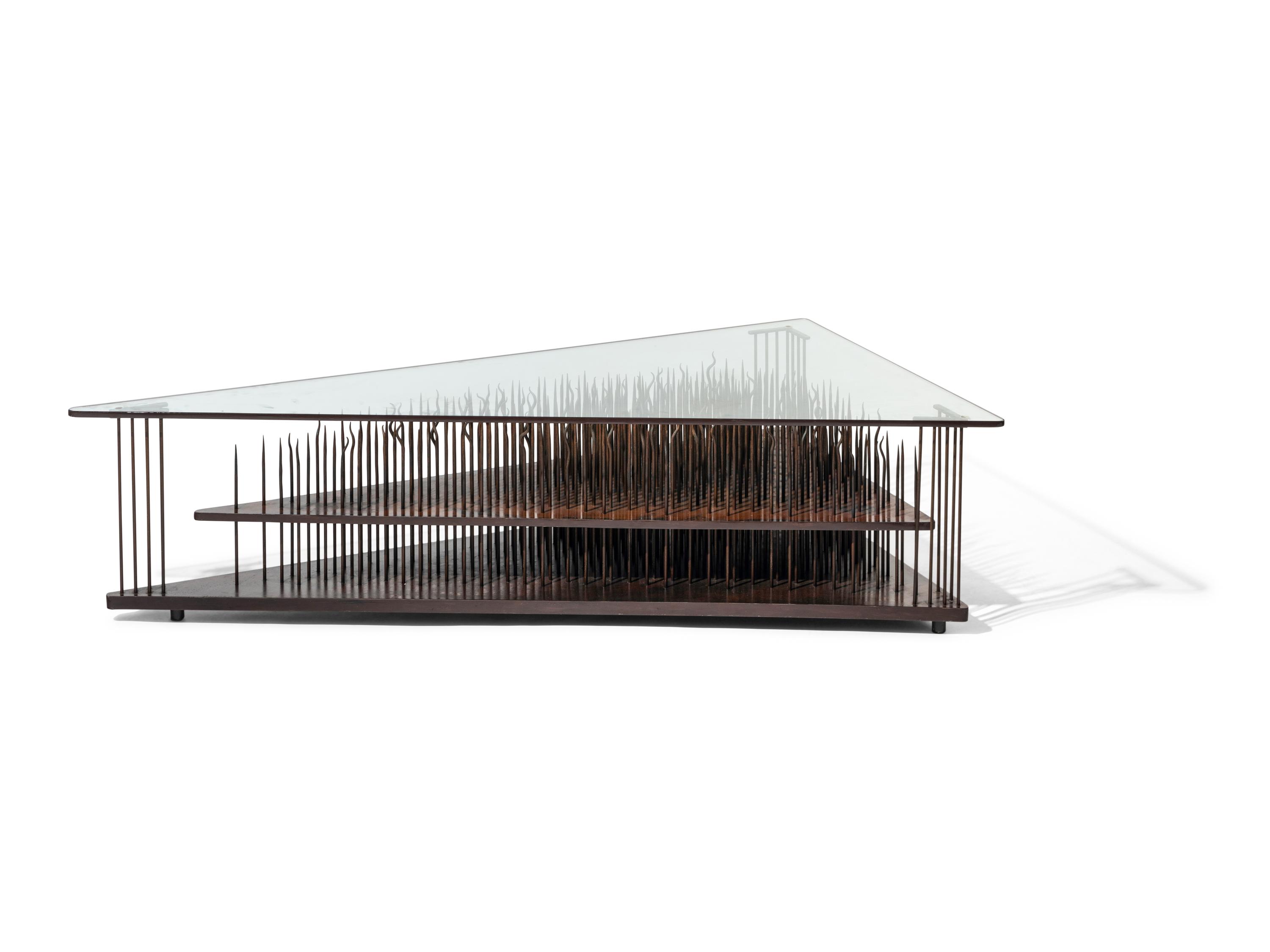 Brutalist Spiked Coffee Table, 1989