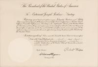 [PERKINS, Edward Joseph (1928-2020)]. A group of 9 documents or photographs by Presidents Nixon, Reagan, or Bush to Perkins, presumably with secretarial or facsimile signatures, including: