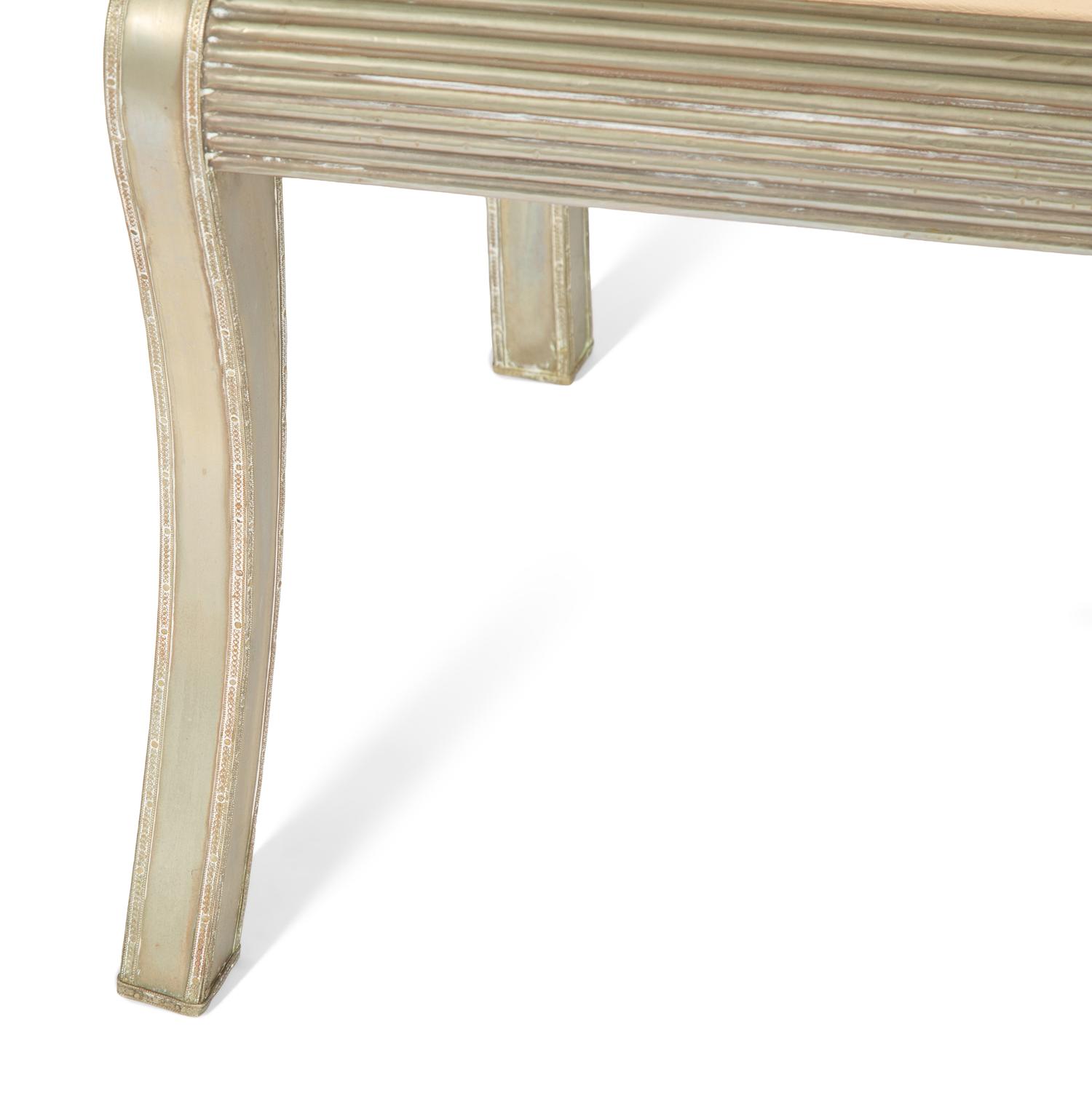 An Anglo-Indian Silvered Metal Clad Side Chair