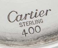 A Pair of French Silver Martini Stems, Cartier, Paris, 20th Century, of typical form.