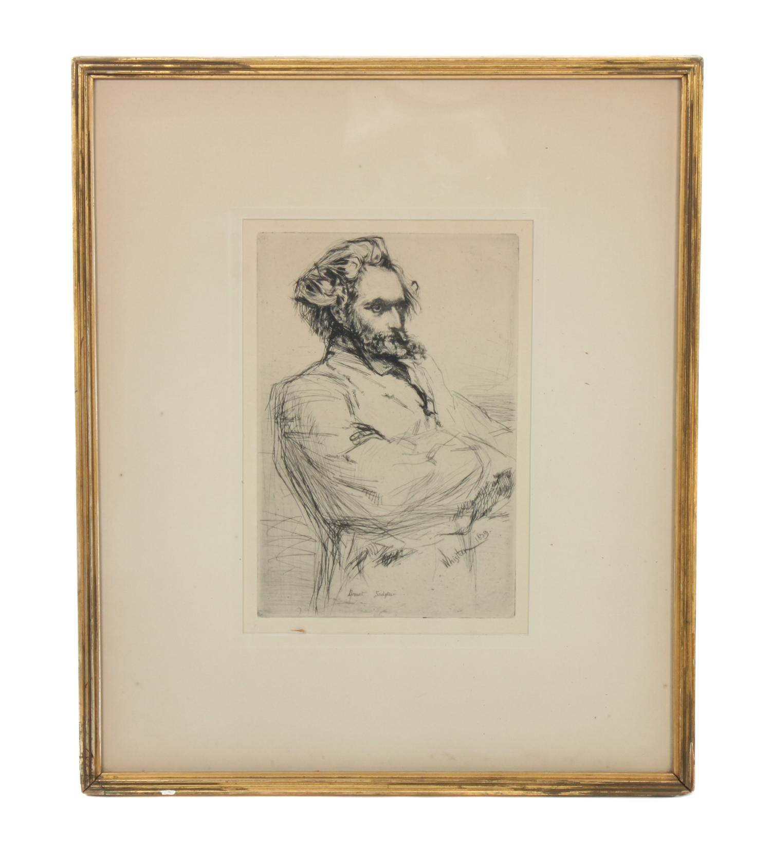 James Abbott McNeill Whistler, (American, 1834-1903), Drouet Sculpteur, 1859