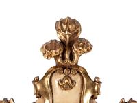 A Painted and Parcel Giltwood Mirror