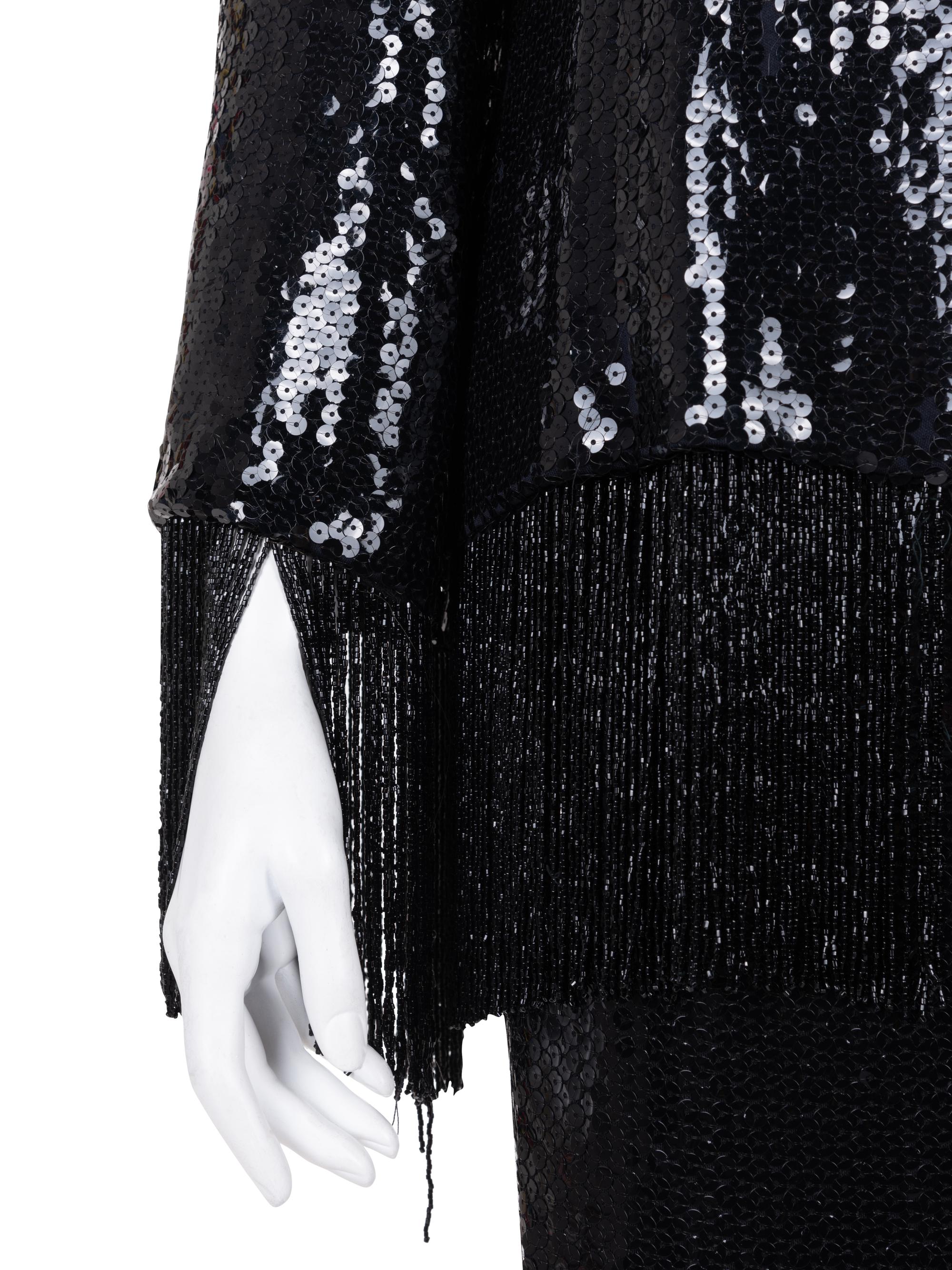 Bill Blass Sequined Skirt Ensemble, 1980s
