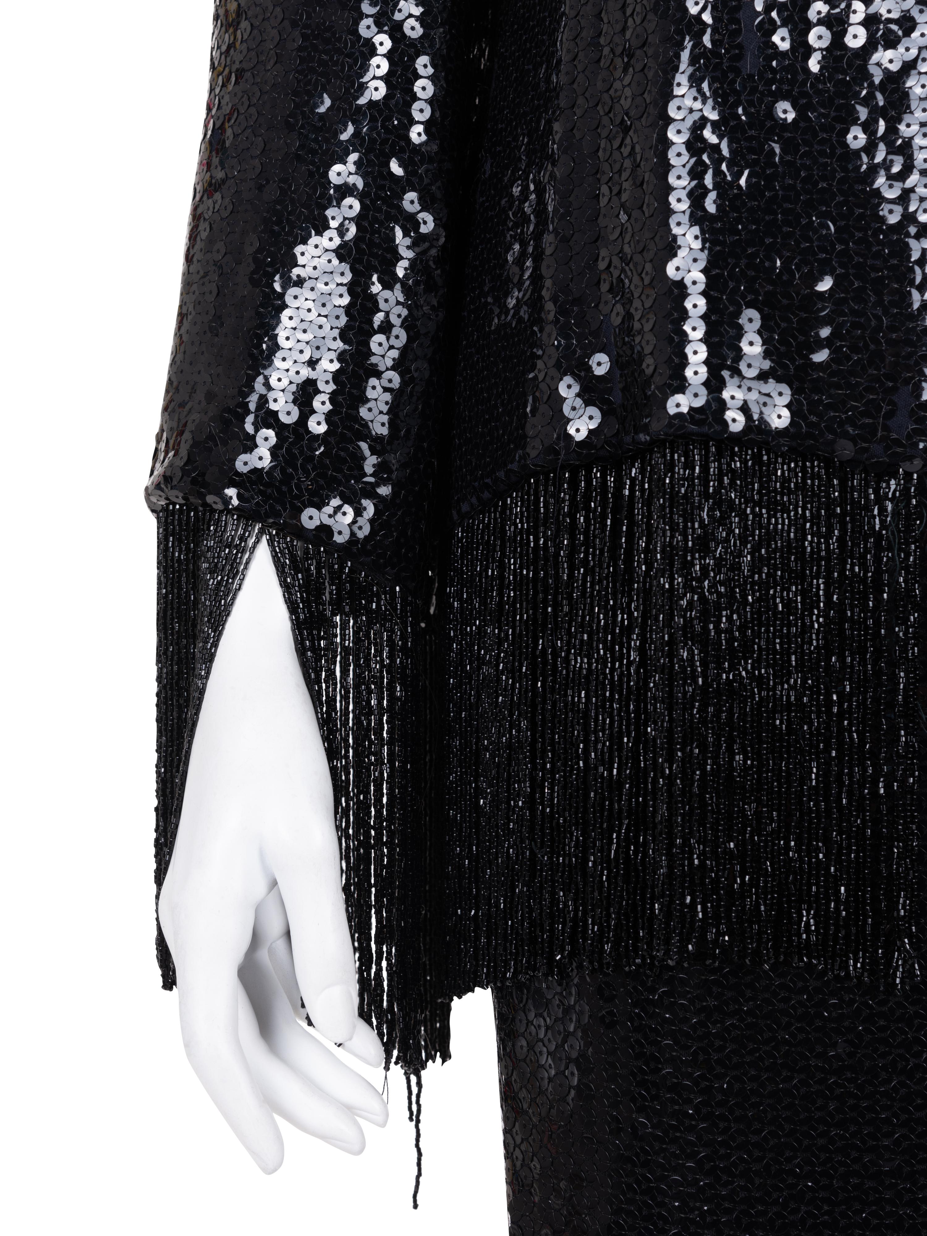 Bill Blass Sequined Skirt Ensemble, 1980s