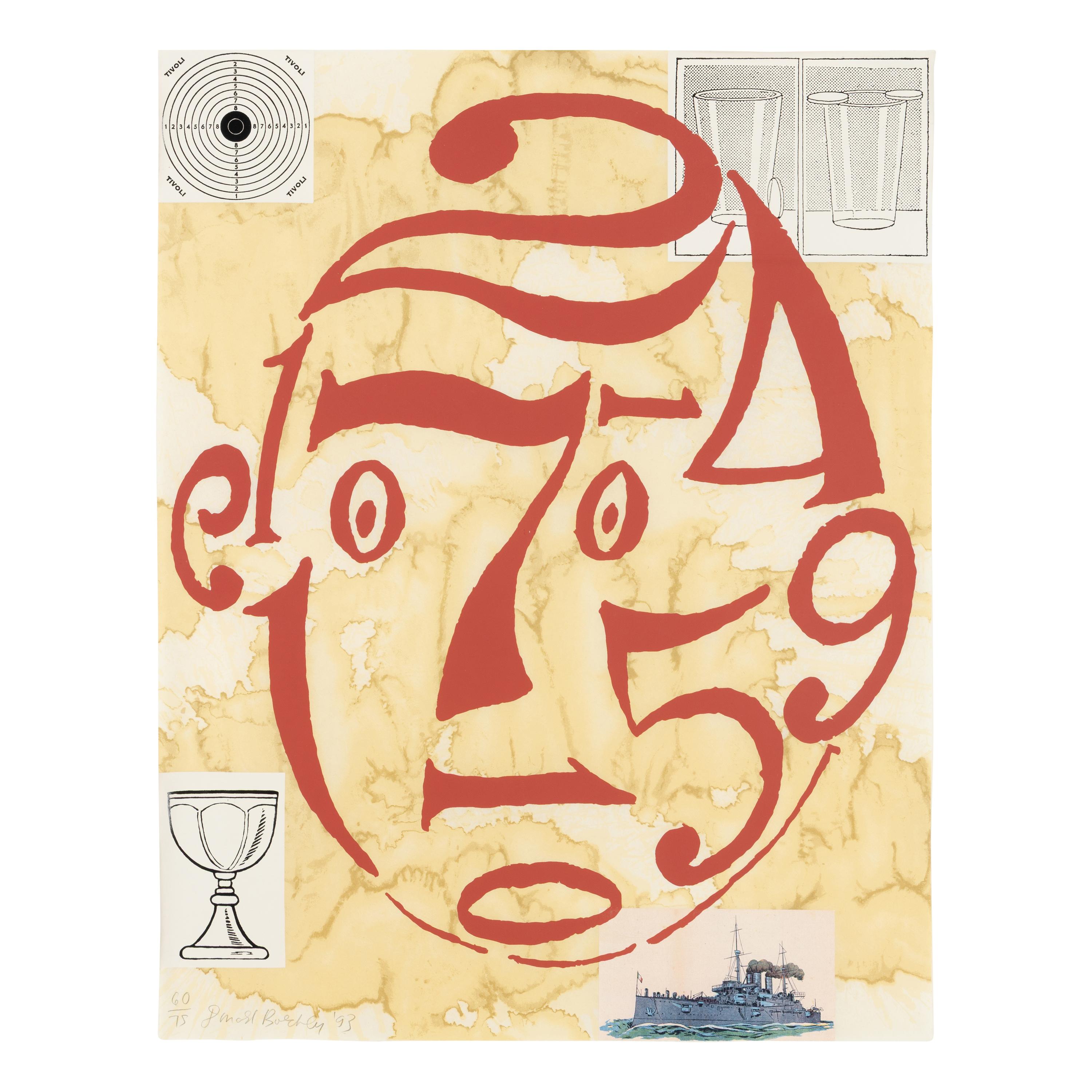 Donald Baechler (American, 1956-2022) — Arithmetic Head, 1993