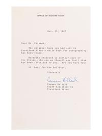 [U.S. PRESIDENTS -- SIGNED]. A group of 4 signed works, comprising: