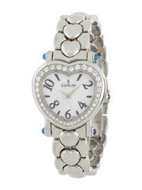 CORUM, STAINLESS STEEL, DIAMOND, AND MOTHER-OF-PEARL WATCH