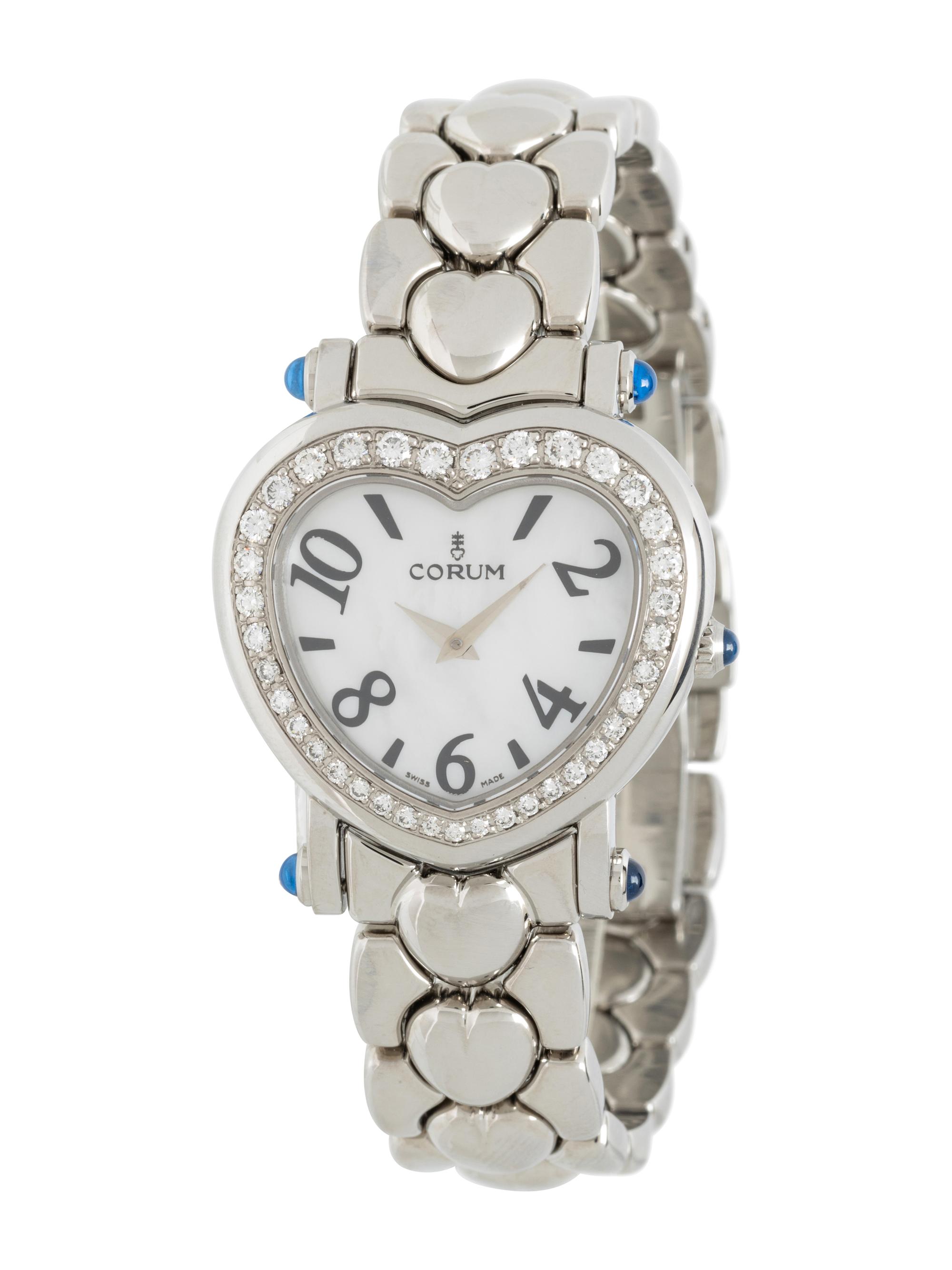 CORUM, STAINLESS STEEL, DIAMOND, AND MOTHER-OF-PEARL WATCH