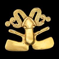 A Costa Rican Tumbaga Frog Pendant