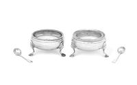 A Pair of George III Silver Salts