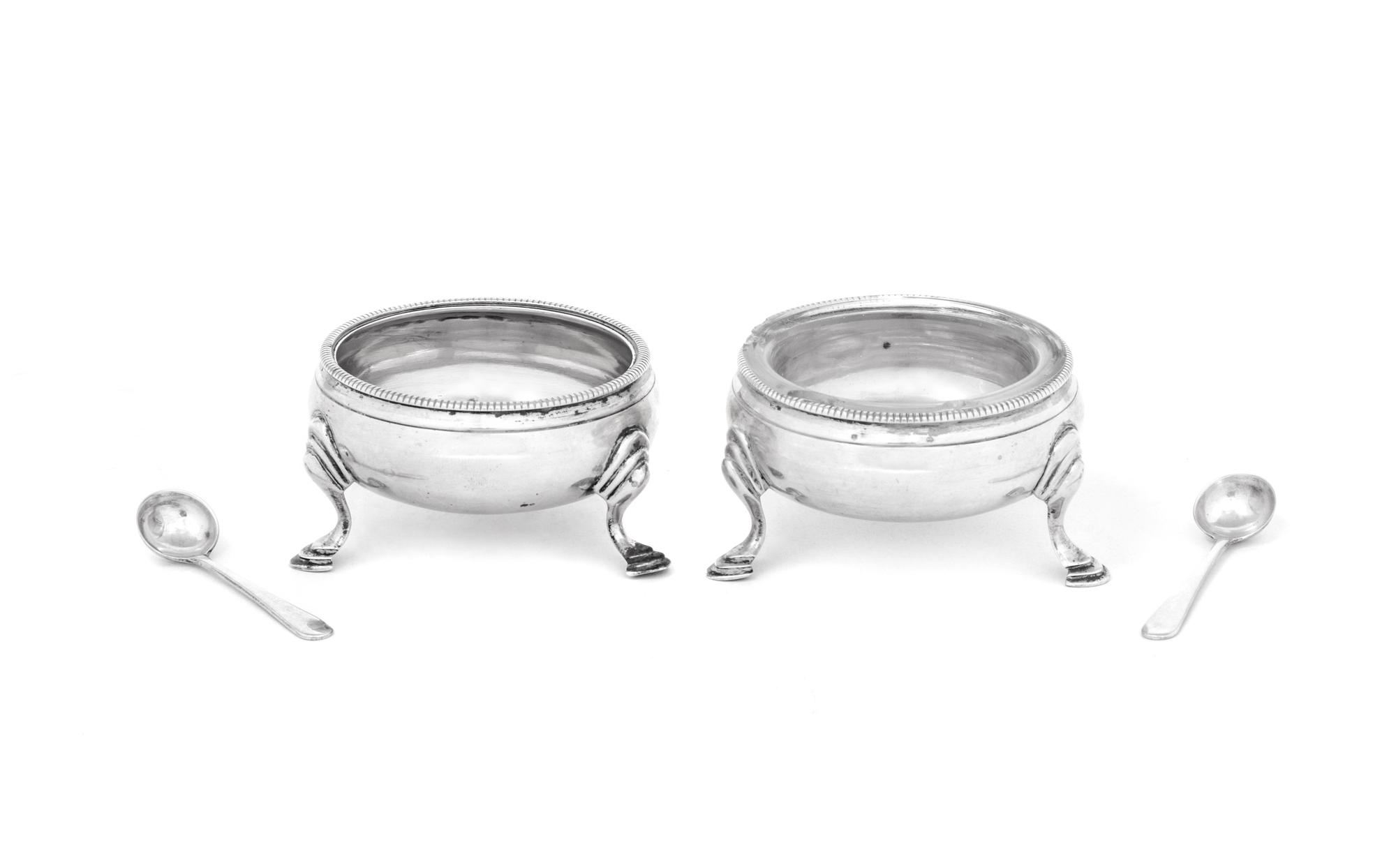 A Pair of George III Silver Salts
