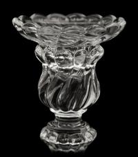 A Pair of Baccarat Bambous Molded Glass Candlesticks