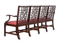 A Chinese Chippendale Style Mahogany Quadruple-Back Settee