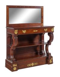 An Empire Style Gilt Metal Mounted Mahogany Server