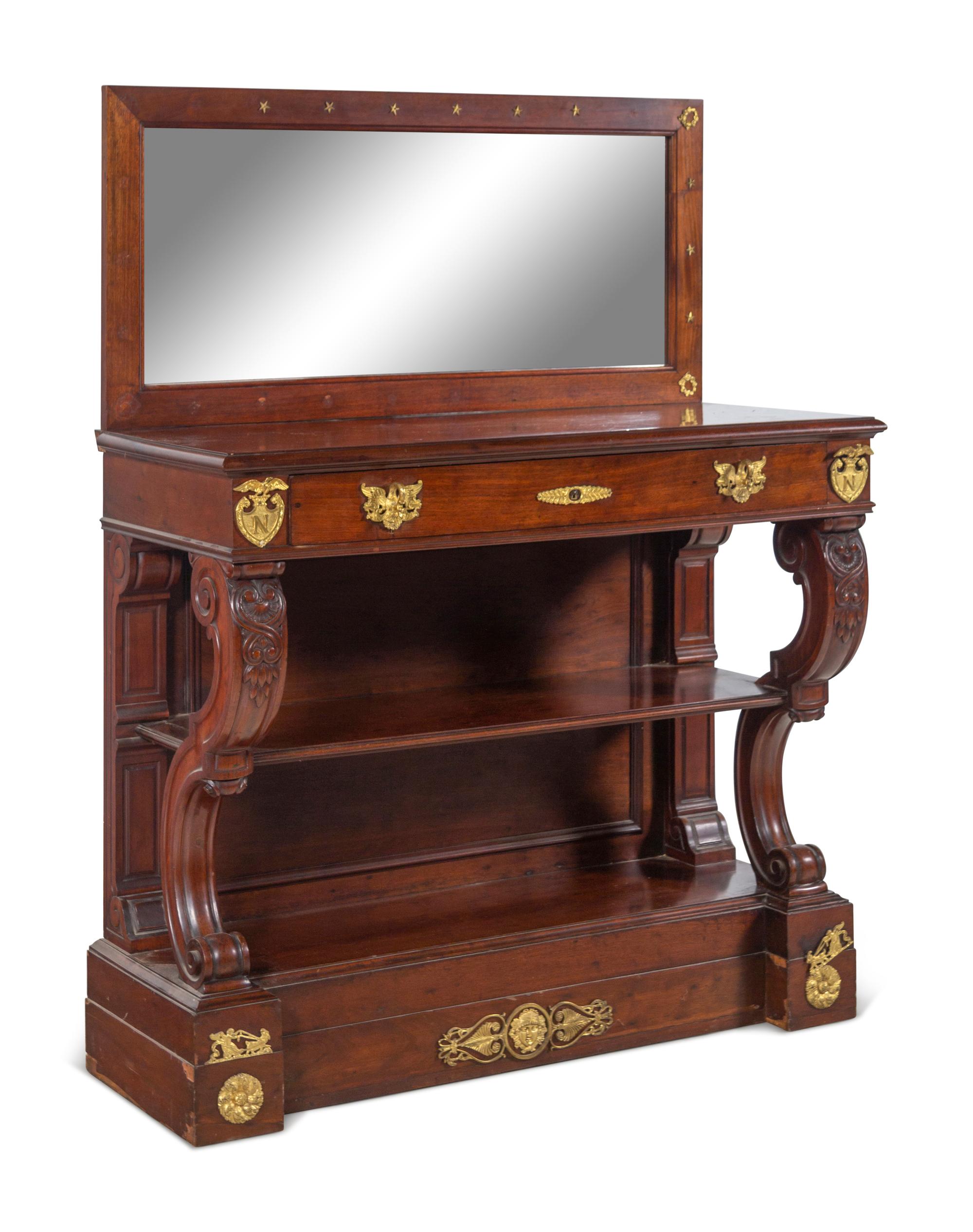 An Empire Style Gilt Metal Mounted Mahogany Server