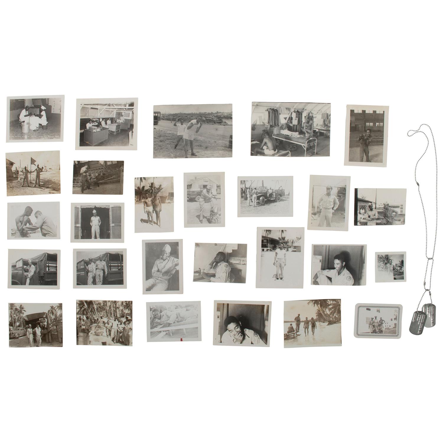 [African Americana] [Korean & Vietnam War] Saucier, Jr., John B. Dog Tags and Photo Album of an African American USAF Sgt
