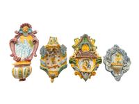 Four Italian Majolica Wall Ornaments