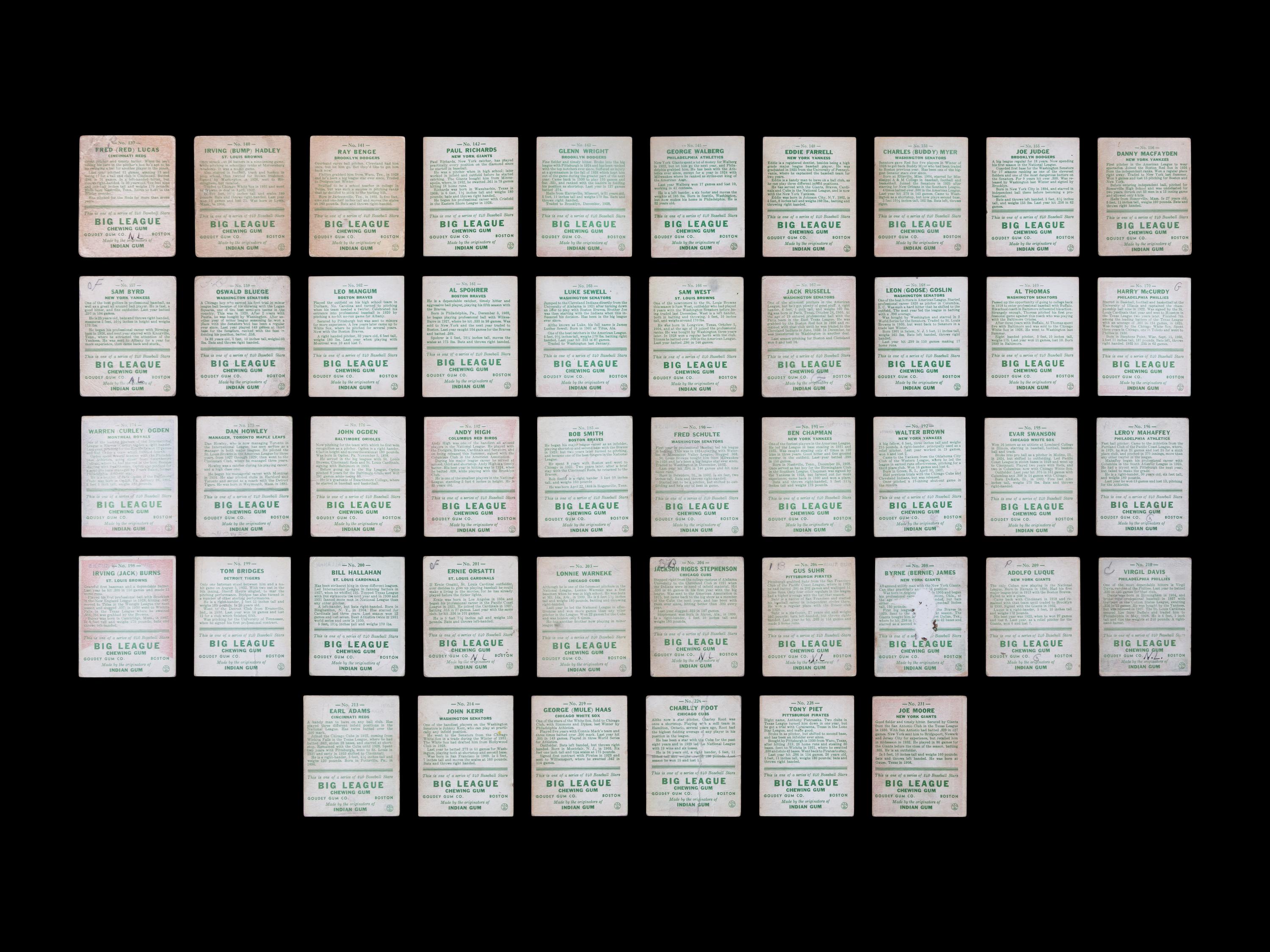 A Collection of 1933 Goudey Baseball Cards (106)