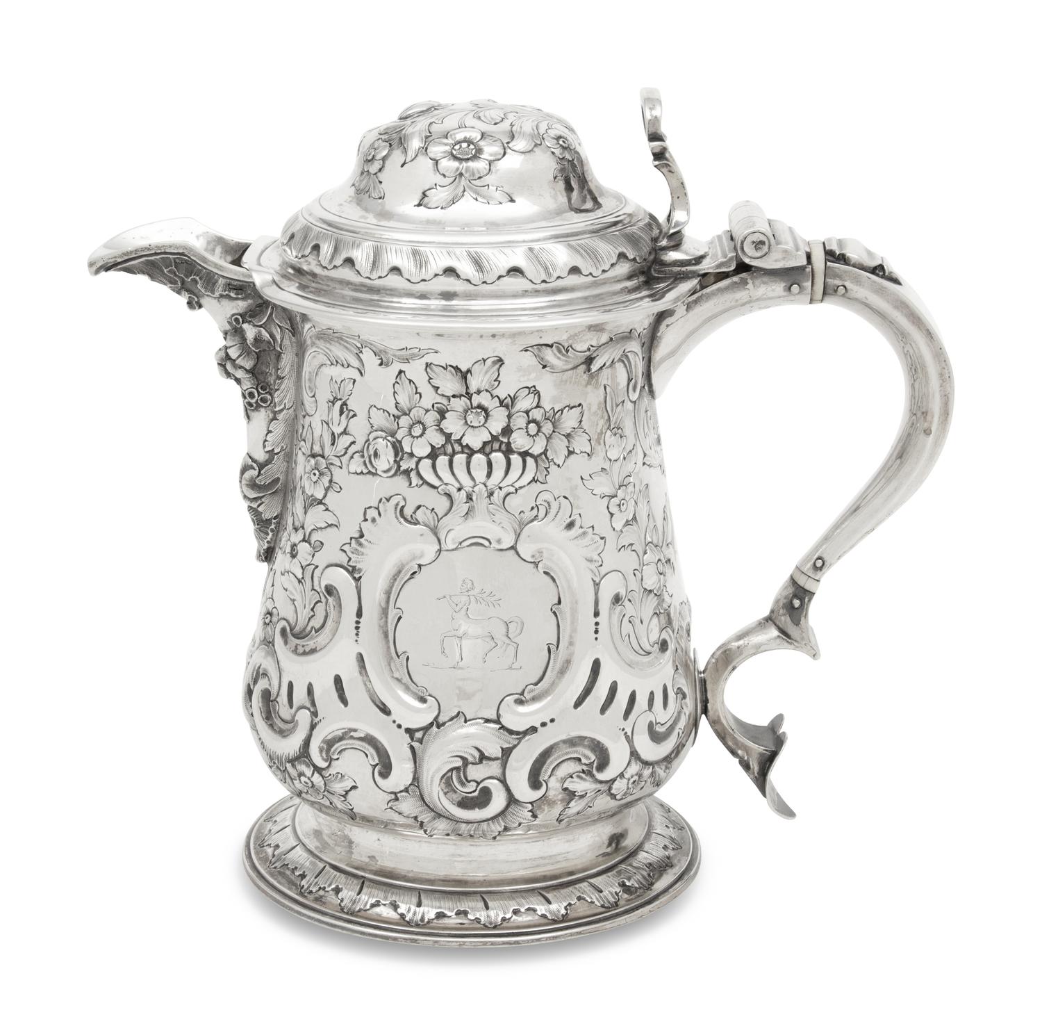 A George II Silver Covered Tankard