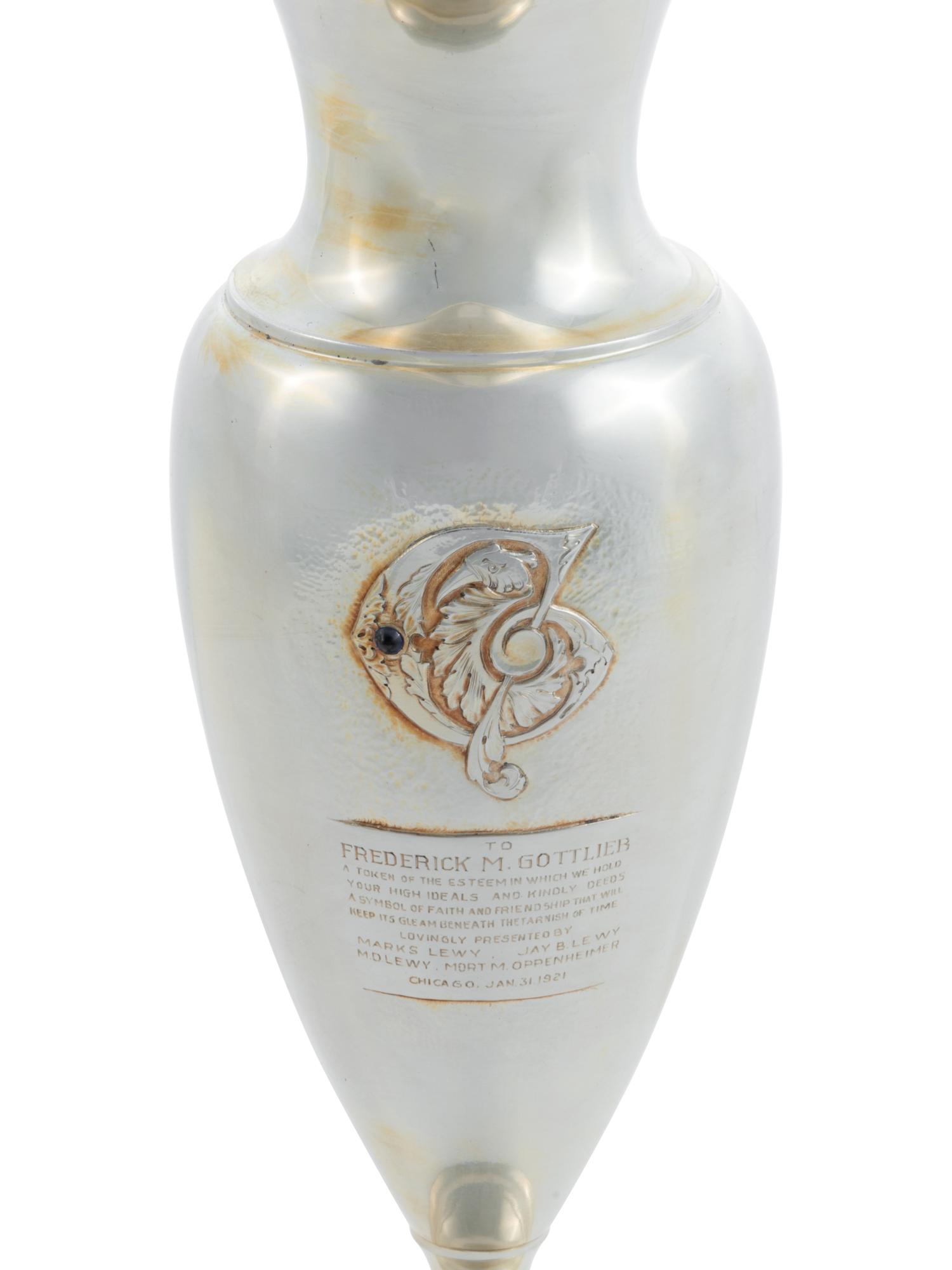 A Large American Silver Presentation Ewer