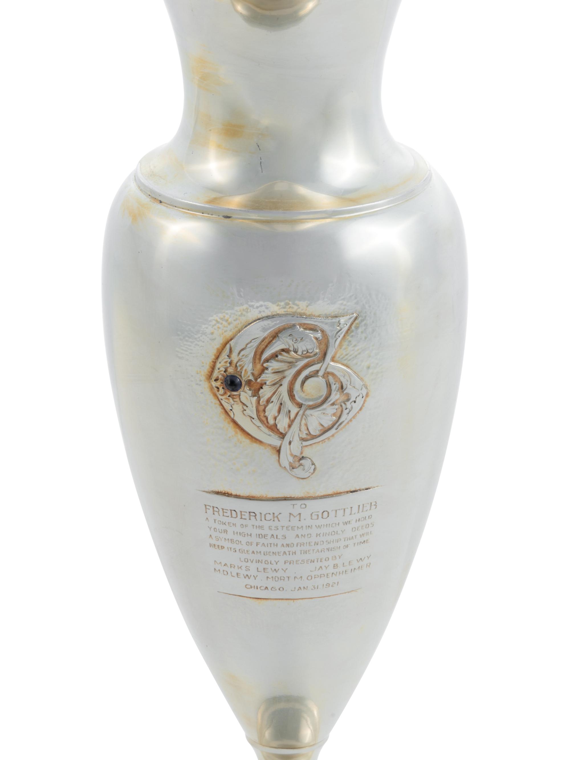 A Large American Silver Presentation Ewer