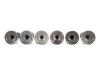 Six Baluster Form Pewter Candlesticks