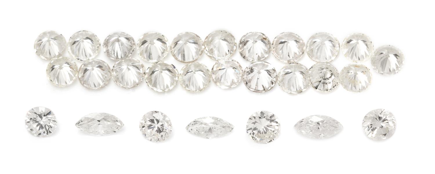 A Collection of 28 Loose Diamonds,