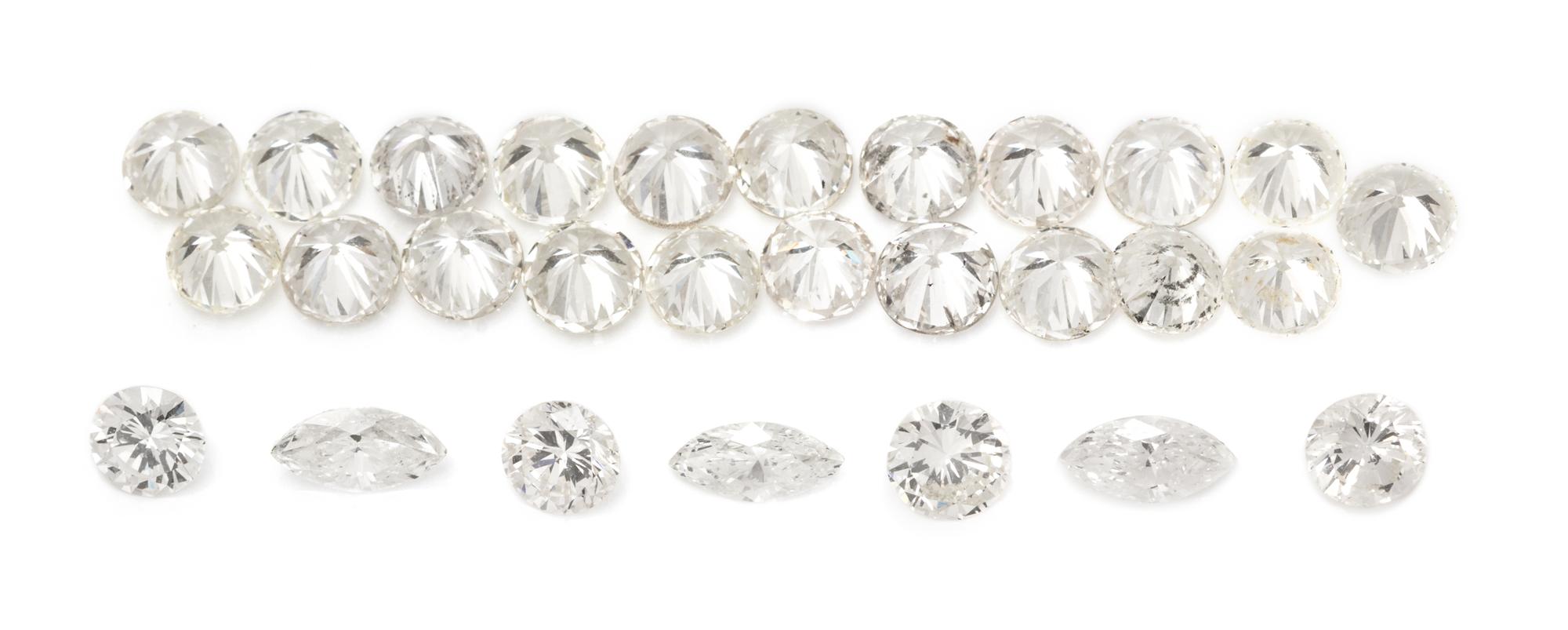 A Collection of 28 Loose Diamonds,