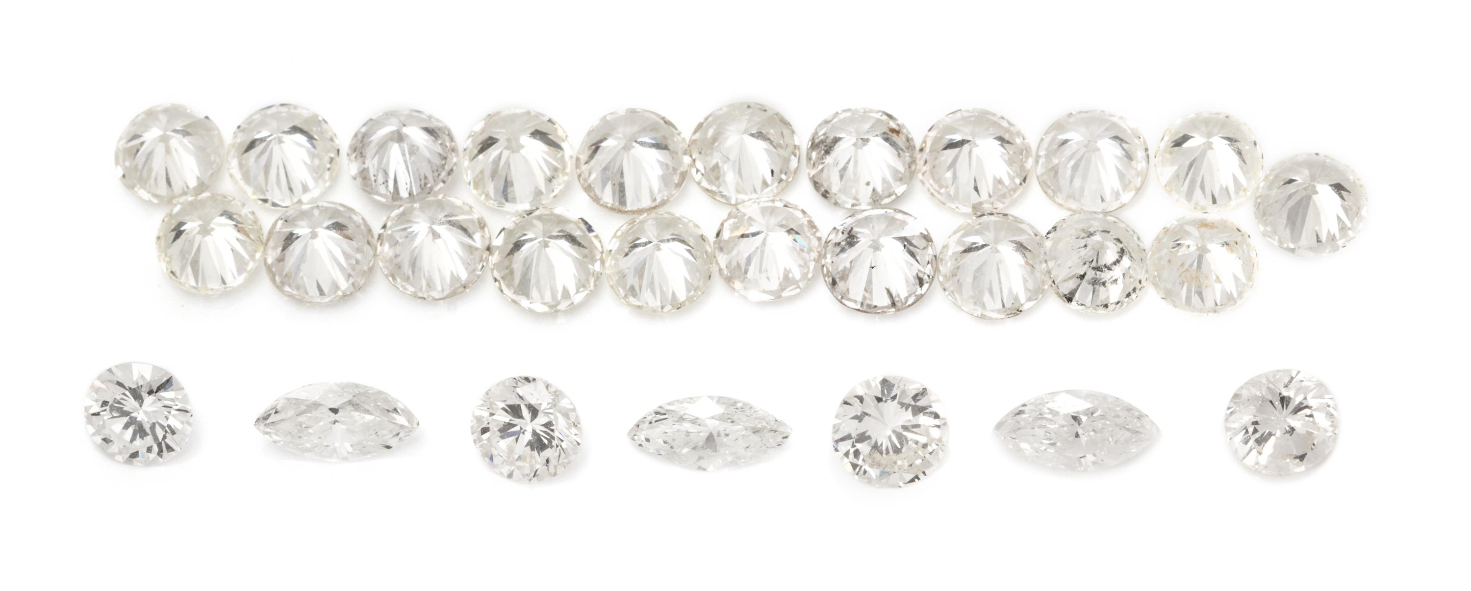 A Collection of 28 Loose Diamonds,