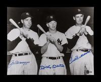 A Joe DiMaggio, Mickey Mantle, and Ted Williams Signed Autograph Photo (Beckett Authentication Services Letter)