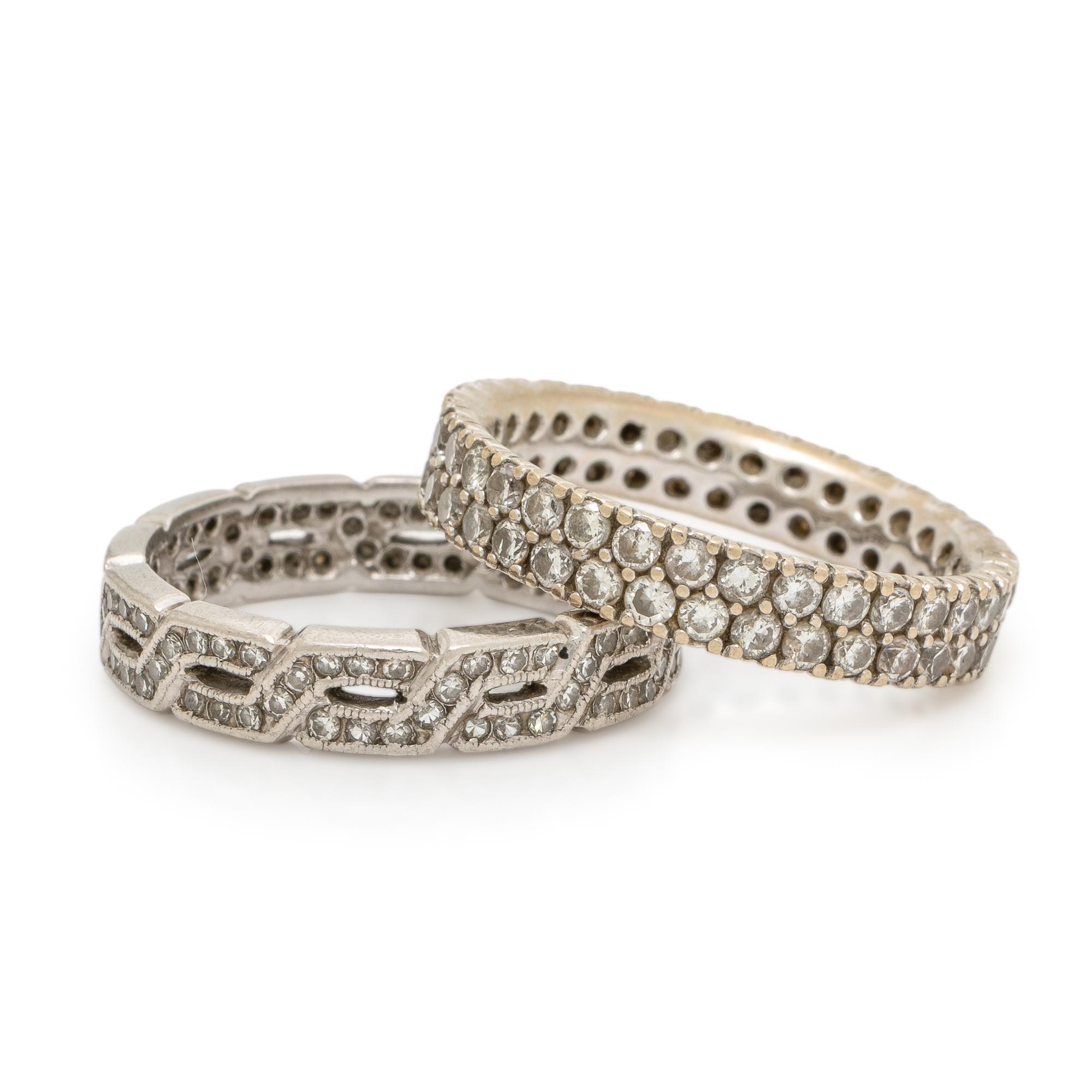 Two Diamond Band Rings