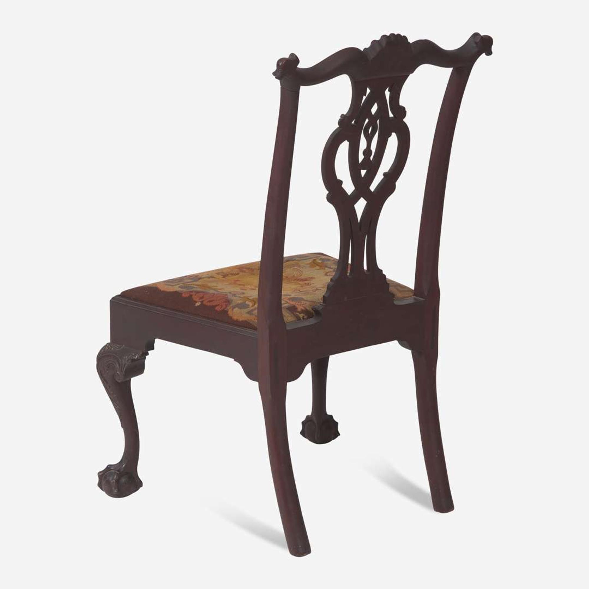 The Shippen Chippendale carved mahogany tassel-back side chair Philadelphia, PA, 1765-1780