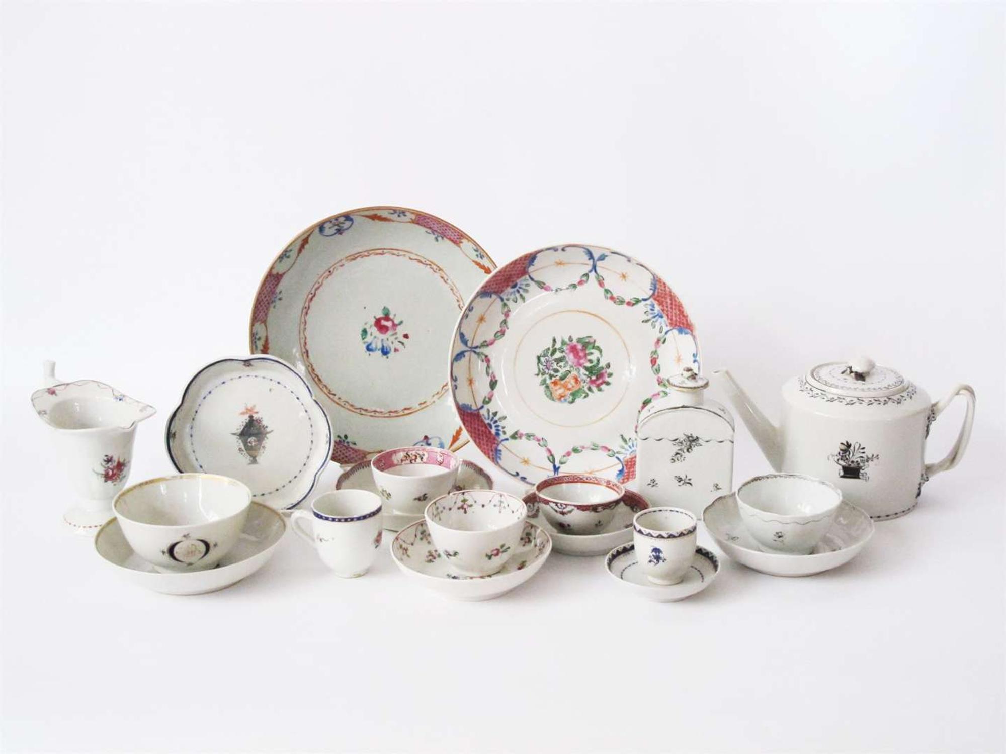 Group of Chinese Export porcelain tablewares 19th century