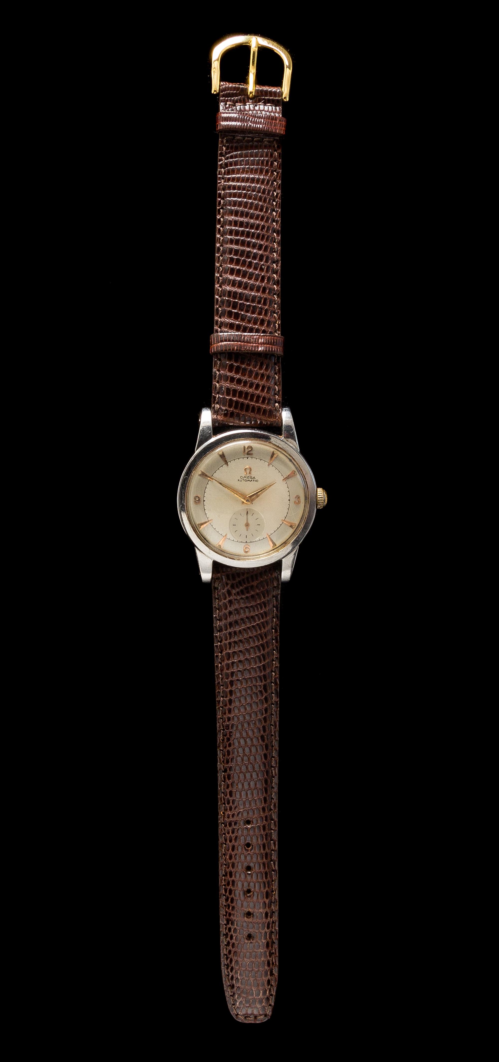 A Stainless Steel Ref. 2493-7 Wristwatch, Omega, Circa 1940's,