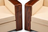 A Pair of Art Deco Style Rosewood Lounge Chairs