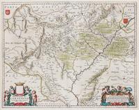(MAP) [BLAEU, JOAN] ArÇobispado de Caragossa. [Amsterdam]: [1664].