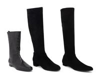 Three Pairs of Unworn Black Designer Boots: Two Manolo Blahnik, One Christian Louboutin