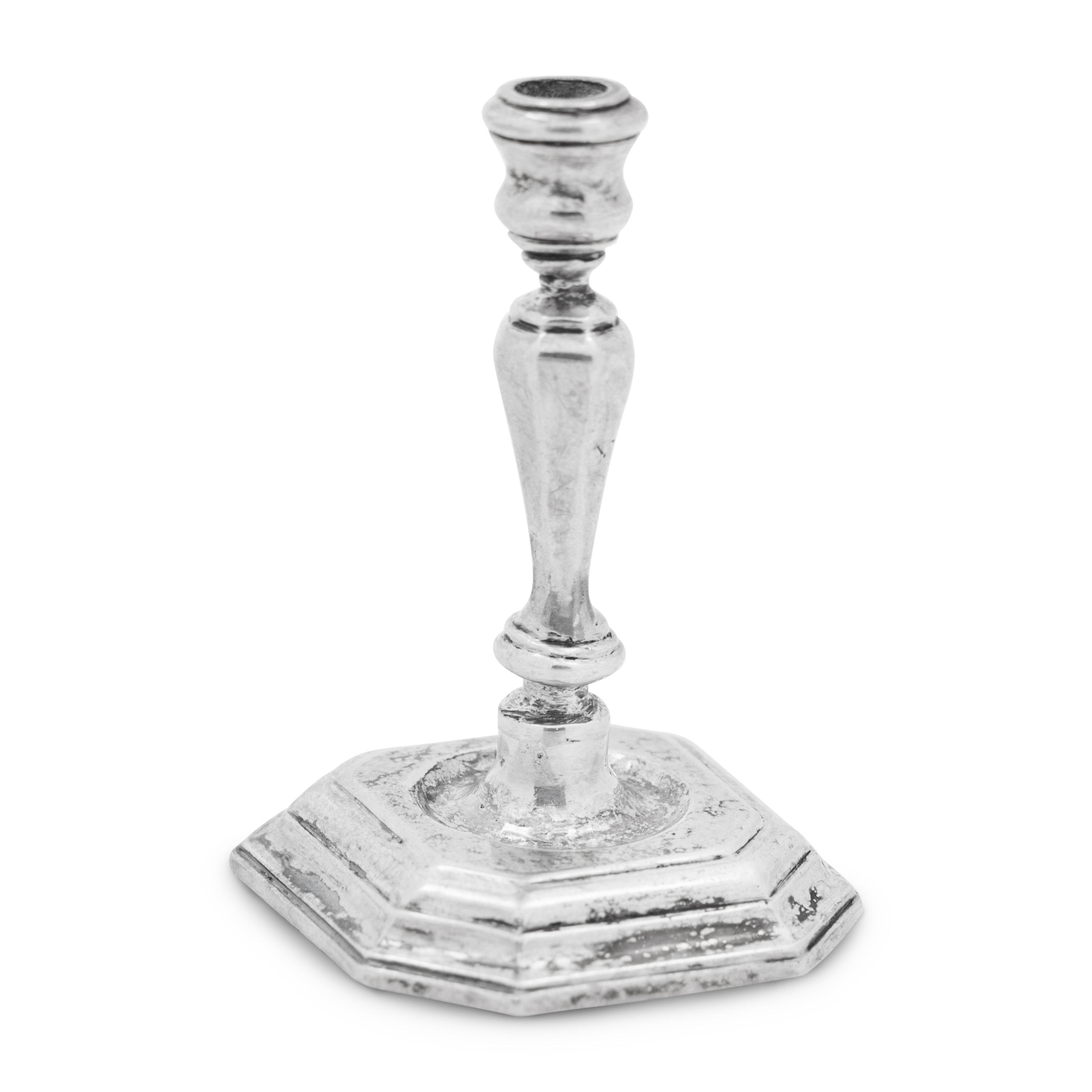 A Dutch Silver Miniature Candlestick