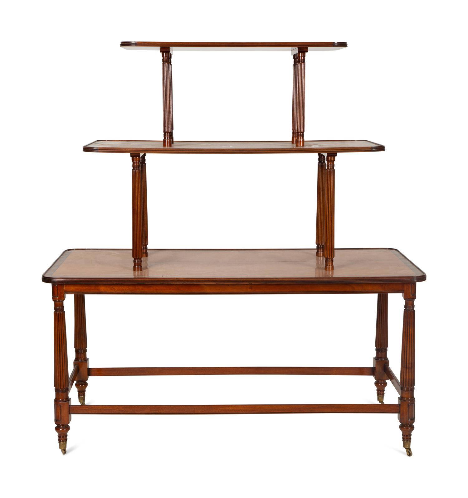 A Regency Satinwood with Rosewood Cross-Banding Three-Tier Etagere — 20th Century