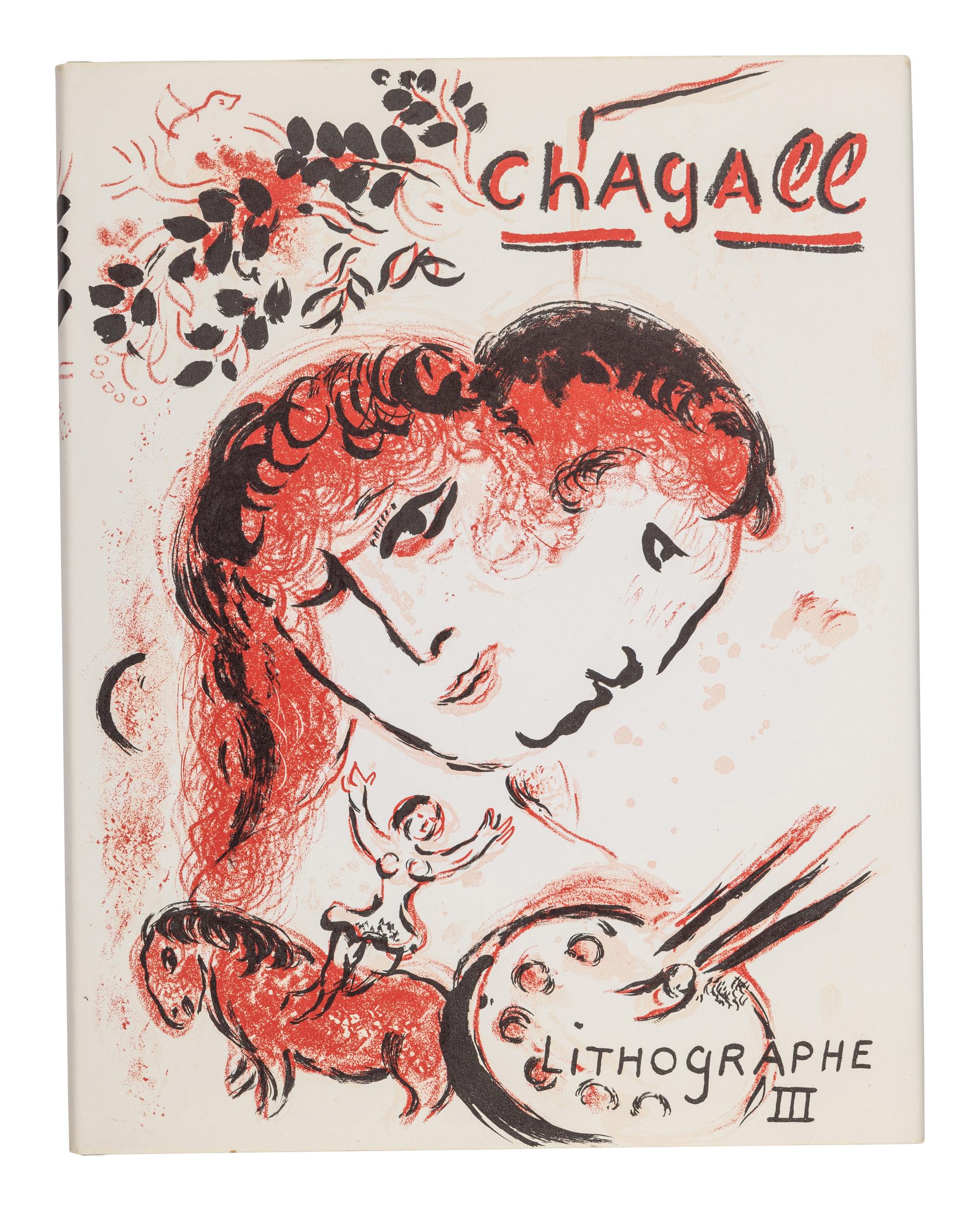 [ARTISTS BOOKS]. CHAGALL, Marc (1887-1985). The Lithographs of Chagall . Vol. I: Monte Carlo and NY: André Sauret and George Braziller, 1960; Vol. II: Monte Carlo and Boston: André Sauret and Boston Book and Art Shop, Inc., 1963; Vol. III: Boston: Boston Book and Art Shop, Inc., 1969; Vol. IV: New York: Crown Publishers, Inc., 1974.