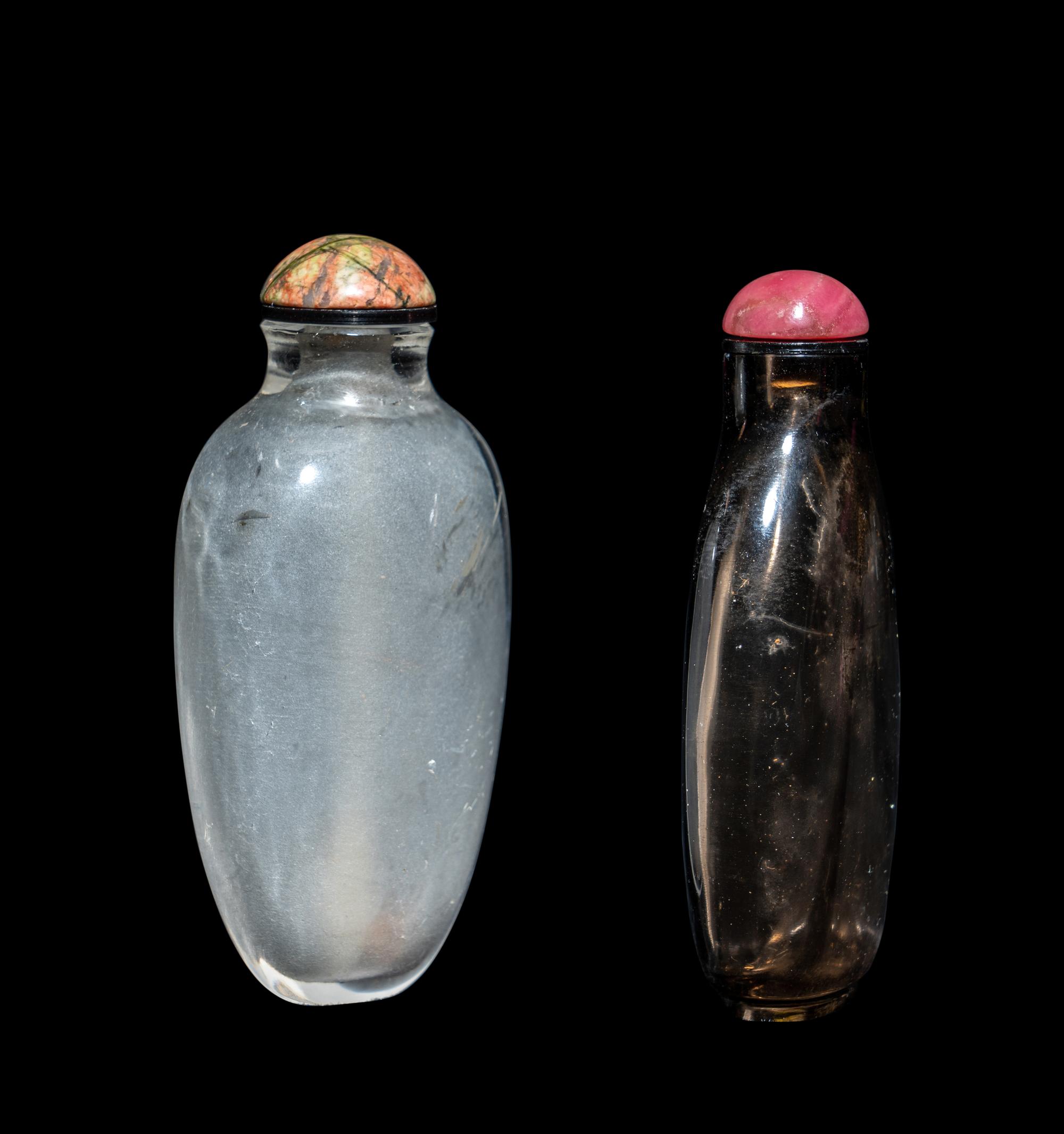 Two Chinese Crystal Snuff Bottles