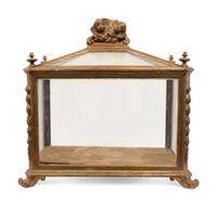 An Italian Giltwood Reliquary Vitrine