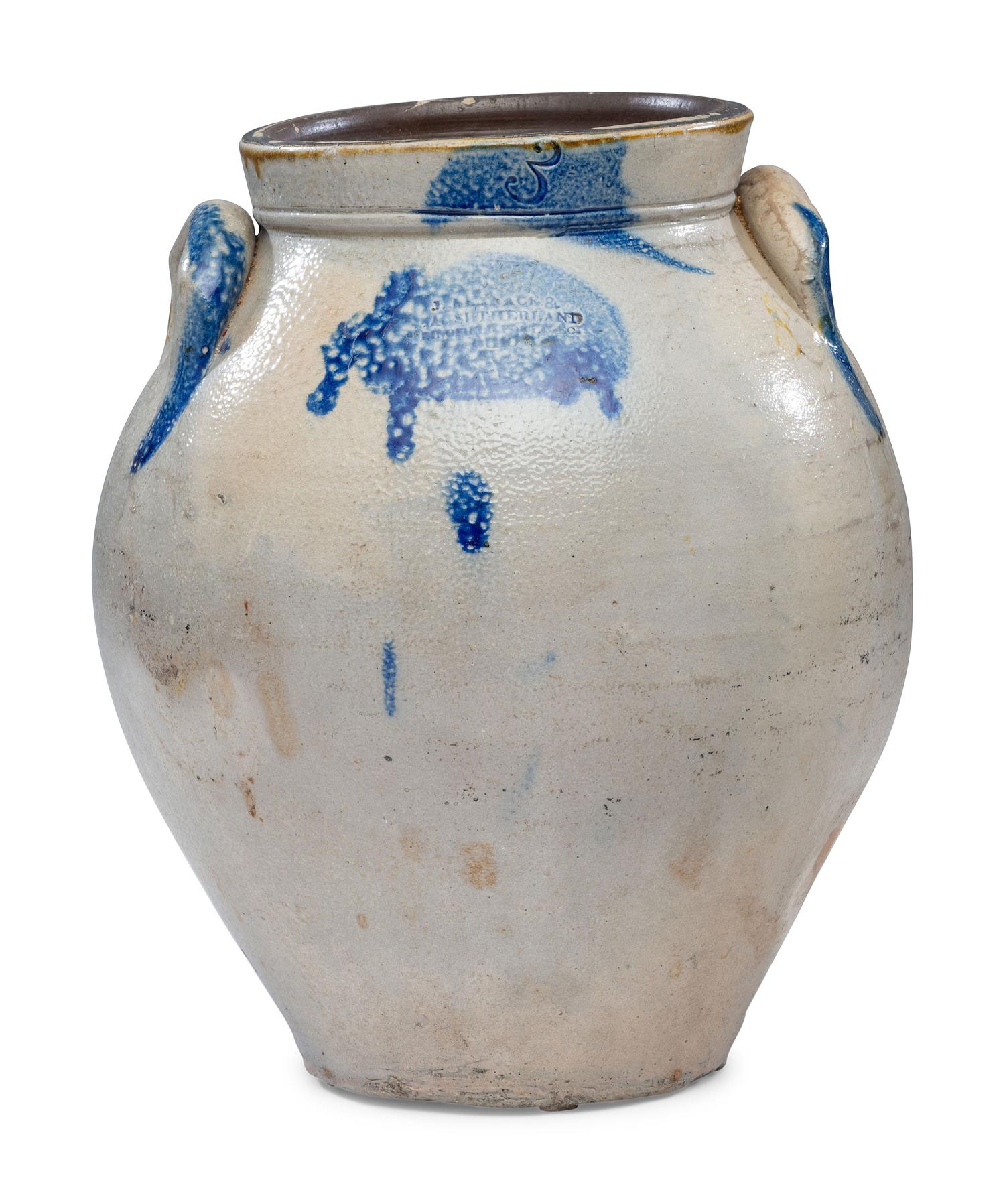 A J. Bennage and J. A. Sutherland Three-Gallon Stoneware Jar